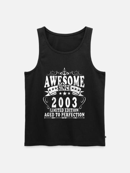 Aged to Perfection 2003 Limited Edition - Men's Premium Organic Tank Top - black