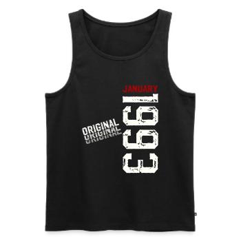 33rd Birthday Original January 1993 - Men's Premium Organic Tank Top - black - Front - Michal (187cm)