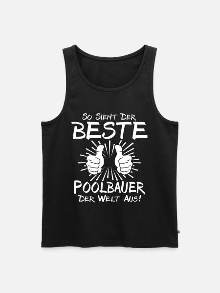 Bester Poolbauer - Männer Premium Bio Tank Top - Schwarz