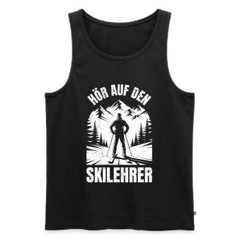Skifahren BE GOOD TO THE SKI INSTRUCTOR LUSTIG - Männer Premium Bio Tank Top - Schwarz - Vorne - Michal (187cm)