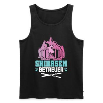 Ski Instructor SKI BUNNY SUPERVISOR Skiing Fun - Men's Premium Organic Tank Top - black - Front - AI Model Male 178 light (178cm)