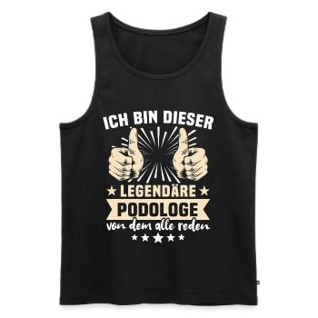 Podiatrist sayings - Men's Premium Organic Tank Top - black - Front - AI Model Male 178 light (178cm)