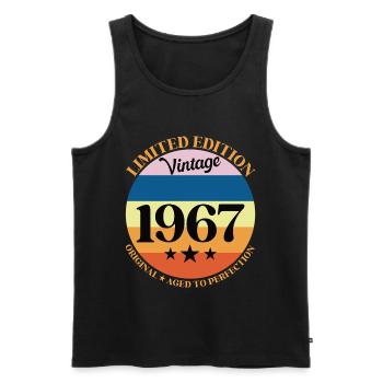 1967 Vintage Birthday Gift 67 Birthday - Men's Premium Organic Tank Top - black - Front - Michal (187cm)