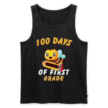 100 Tage der ersten Klasse 100. Schuljahre - Männer Premium Bio Tank Top - Schwarz - Vorne - Michal (187cm)