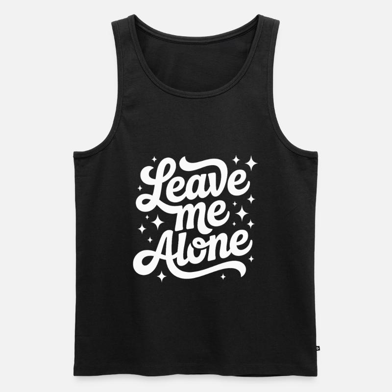 Lass mich in Ruhe - Männer Premium Bio Tank Top - Schwarz
