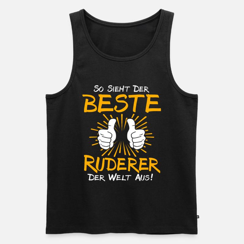 Ruderer Geschenkidee - Männer Premium Bio Tank Top - Schwarz