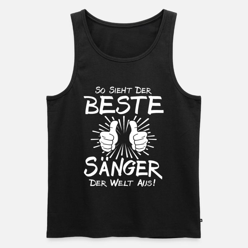 Bester Sänger - Männer Premium Bio Tank Top - Schwarz
