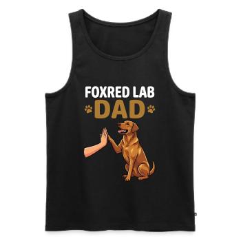 Fox Red Lab Dad – High Five Hundevater Design - Männer Premium Bio Tank Top - Schwarz - Vorne - Michal (187cm)
