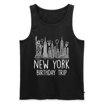 New York Birthday Trip - Men's Premium Organic Tank Top - black - Front - Michal (187cm)