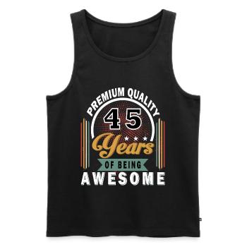 45 Jahre Awesome Jubiläum - Männer Premium Bio Tank Top - Schwarz - Vorne - AI Model Male 178 light (178cm)