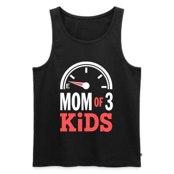 Mom Of 3 Kids Tank Empty Mom Humor - Men's Premium Organic Tank Top - black - Front - AI Model Male 178 light (178cm)