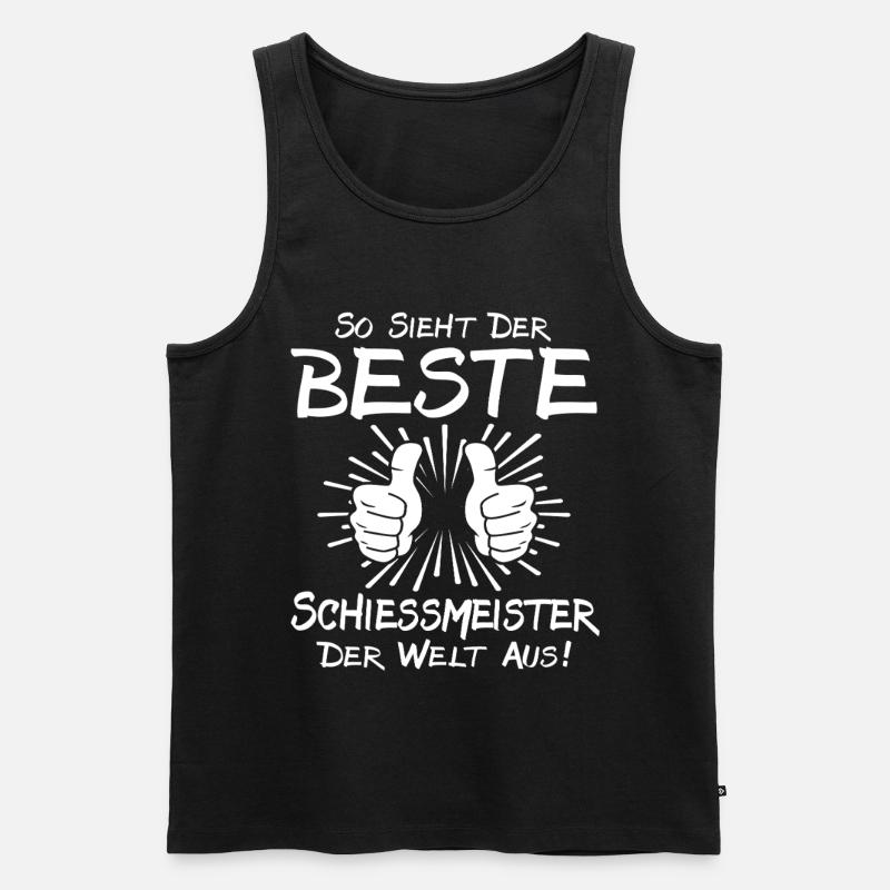 Bester Schiessmeister - Männer Premium Bio Tank Top - Schwarz