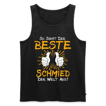 Blacksmith Gift Idea - Men's Premium Organic Tank Top - black - Front - AI Model Male 178 light (178cm)