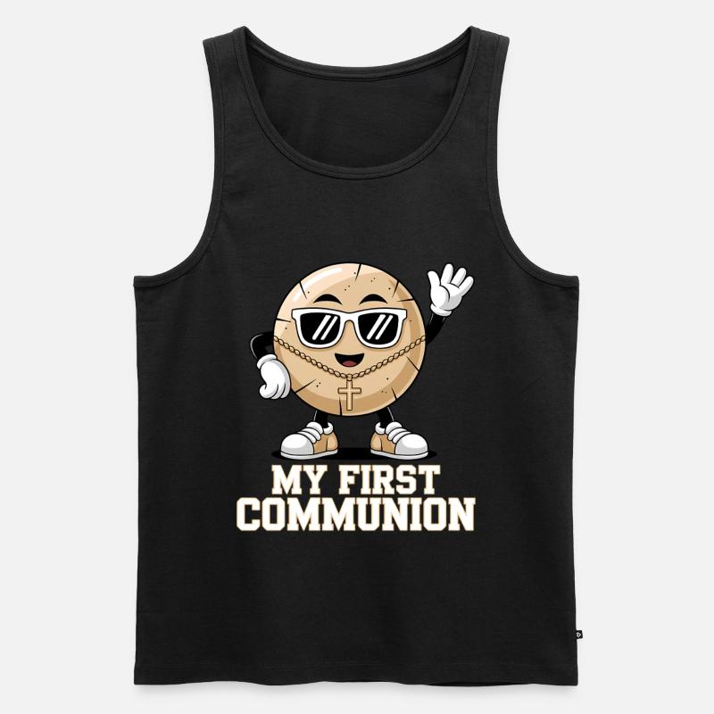 Erstkommunion Keks mit Stil - Männer Premium Bio Tank Top - Schwarz