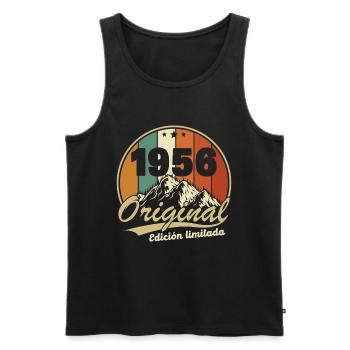 1956 Vintage Rétro Cadeau D'anniversaire - Débardeur bio Premium Homme - noir - Devant - Michal (187cm)