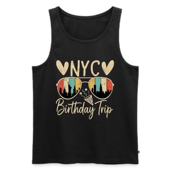 Voyage d’anniversaire à New York - Débardeur bio Premium Homme - noir - Devant - Michal (187cm)