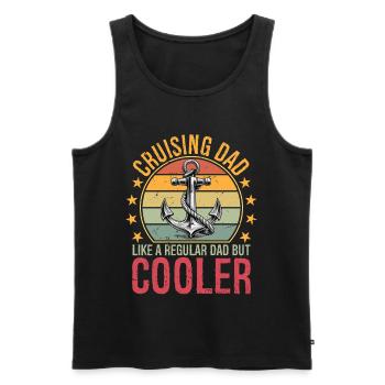 Cruising Dad Like A Regular Dad But Cooler - Männer Premium Bio Tank Top - Schwarz - Vorne - Michal (187cm)