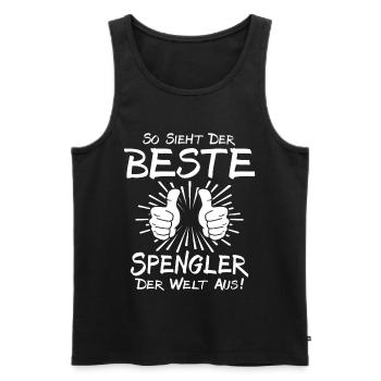 Bester Spengler - Männer Premium Bio Tank Top - Schwarz - Vorne - AI Model Male 178 light (178cm)