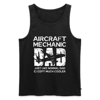 Aircraft mechanic dad: Unique - Men's Premium Organic Tank Top - black - Front - Michal (187cm)