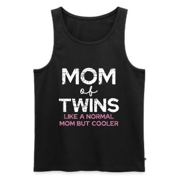 Mom of Twins – Cool Saying - Men's Premium Organic Tank Top - black - Front - Michal (187cm)