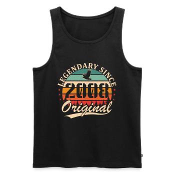 2008 Vintage Retro Geburtstagsgeschenk - Männer Premium Bio Tank Top - Schwarz - Vorne - AI Model Male 178 light (178cm)