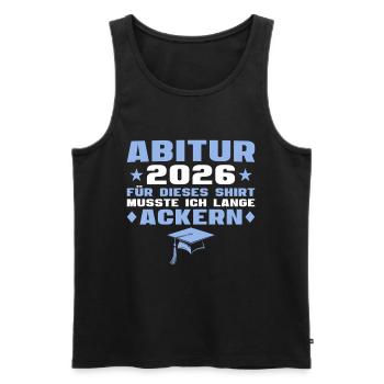 Abitur exam passed, Abitur graduation 2026 - Men's Premium Organic Tank Top - black - Front - AI Model Male 178 light (178cm)