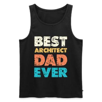 Bester Architekt Dad Aller Zeiten - Männer Premium Bio Tank Top - Schwarz - Vorne - AI Model Male 178 light (178cm)