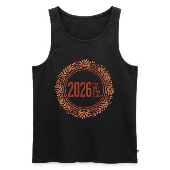 Célébration de la Grâce du Nouvel An 2026 - Débardeur bio Premium Homme - noir - Devant - Michal (187cm)