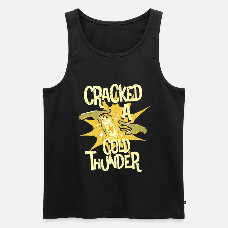 Energy Drink Cracked A Cold Thunder - Männer Premium Bio Tank Top - Schwarz