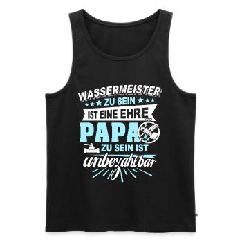 Dad Water Master - Men's Premium Organic Tank Top - black - Front - Michal (187cm)