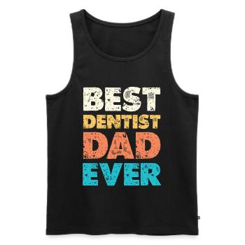 Best Dentist Dad Ever - Men's Premium Organic Tank Top - black - Front - AI Model Male 178 light (178cm)