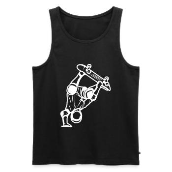 Dessin de skateur - Débardeur bio Premium Homme - noir - Devant - AI Model Male 178 light (178cm)