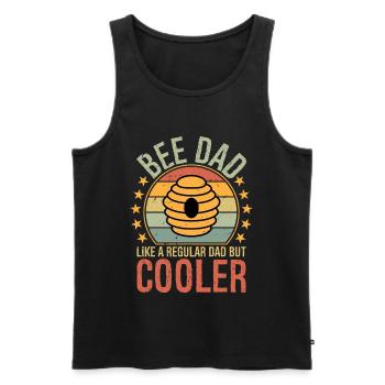 Bee Dad Like Regular Dad But Cooler Father's Dad - Men's Premium Organic Tank Top - black - Front - AI Model Male 178 light (178cm)