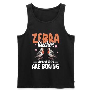  Zebra Finch Owner Enclosure Hide Tools Zebra - Men's Premium Organic Tank Top - black - Front - Michal (187cm)