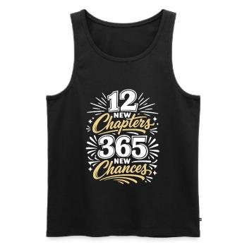 12 new chapters, 365 new chances | good intentions - Men's Premium Organic Tank Top - black - Front - AI Model Male 178 light (178cm)