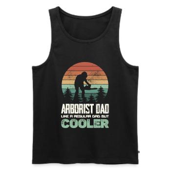 Chemise de Papa Bûcheron Arboriste - Débardeur bio Premium Homme - noir - Devant - Michal (187cm)