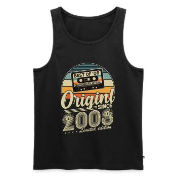 Original 2008 Jahrgang Vintage Geburtstag Retro - Débardeur bio Premium Homme - noir - Devant - Michal (187cm)