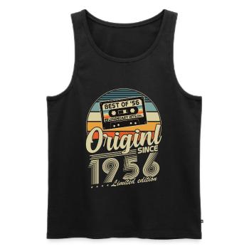 Original 1956 Vintage Vintage Anniversaire Rétro - Débardeur bio Premium Homme - noir - Devant - Michal (187cm)