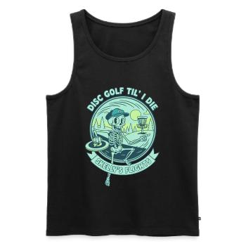 Disc Golf Til I Die Skellys Flights Funny Disc - Männer Premium Bio Tank Top - Schwarz - Vorne - AI Model Male 178 light (178cm)