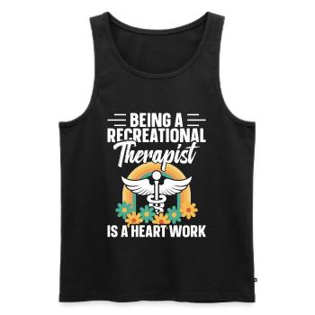 Therapeutischer Therapeut muss RT Freizeit haben - Männer Premium Bio Tank Top - Schwarz - Vorne - AI Model Male 178 light (178cm)