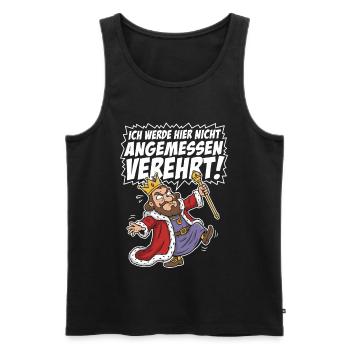 Merry King Not Properly Worshiped - Men's Premium Organic Tank Top - black - Front - AI Model Male 178 light (178cm)