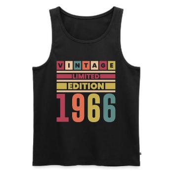 Anniversaire 1966 Vintage Limited Edition Rétro  - Débardeur bio Premium Homme - noir - Devant - Michal (187cm)