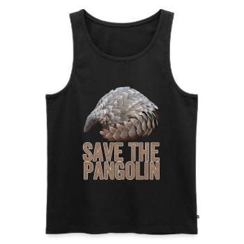 Save The Pangolin - Men's Premium Organic Tank Top - black - Front - Michal (187cm)