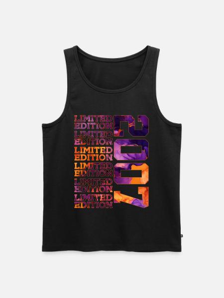 19TH BIRTHDAY LIMITED EDITION 2007 - Men's Premium Organic Tank Top - black