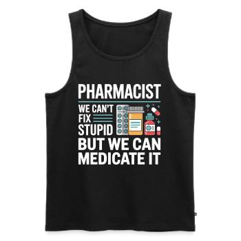 Pharma Humor Medicate It - Männer Premium Bio Tank Top - Schwarz - Vorne - AI Model Male 178 light (178cm)