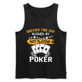 Poker Poker Joueurs - Débardeur bio Premium Homme - noir - Devant - AI Model Male 178 light (178cm)