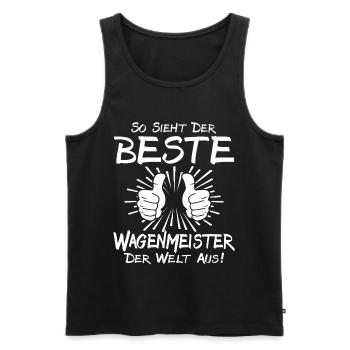 Best Wagon Master - Men's Premium Organic Tank Top - black - Front - AI Model Male 178 light (178cm)
