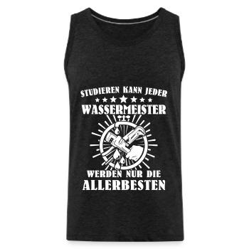 Water master - Men's Premium Organic Tank Top - charcoal grey - Front - Alexander (188cm)