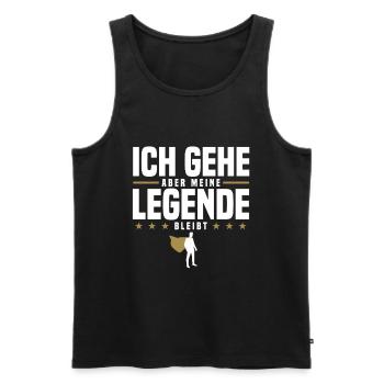 But my legend remains - Men's Premium Organic Tank Top - black - Front - AI Model Male 178 light (178cm)