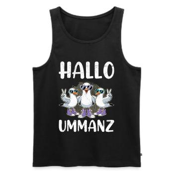 Ostsee Insel UMMANZ HALLO UMMANZ Lustiges - Männer Premium Bio Tank Top - Schwarz - Vorne - AI Model Male 178 light (178cm)